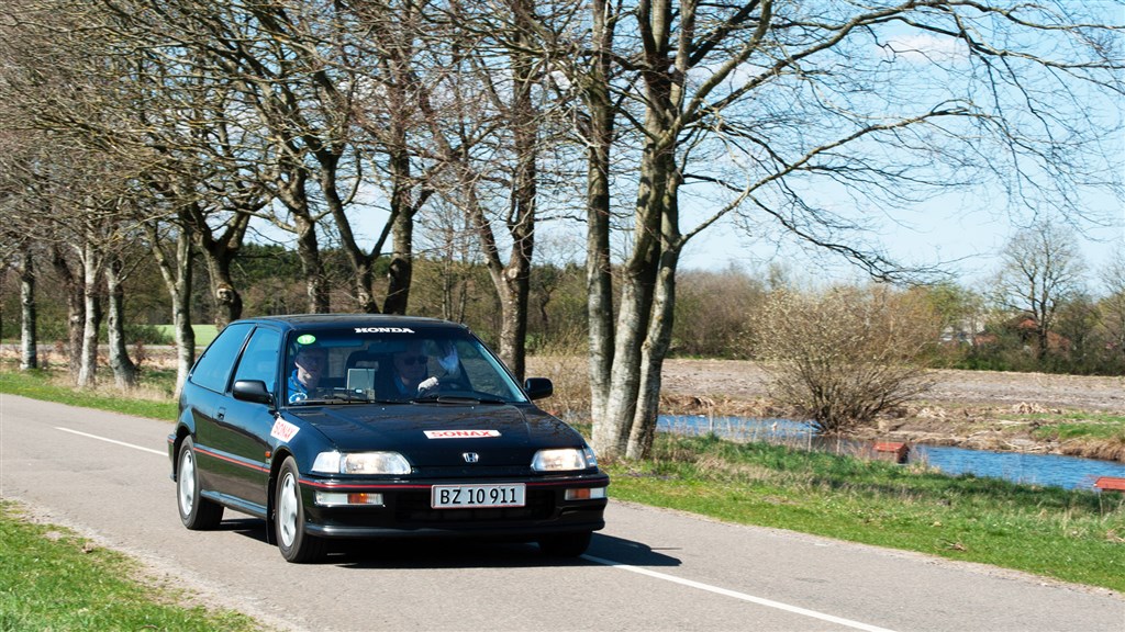 Danmarksmestrene i Sport-klassen i 2022, Bent Mikkelsen og Kurt Rasmussen, Honda Civic VTECH er her fanget i IMK DASU Classic 2022.
(Foto: Viggo Johansen, rallypics.dk)